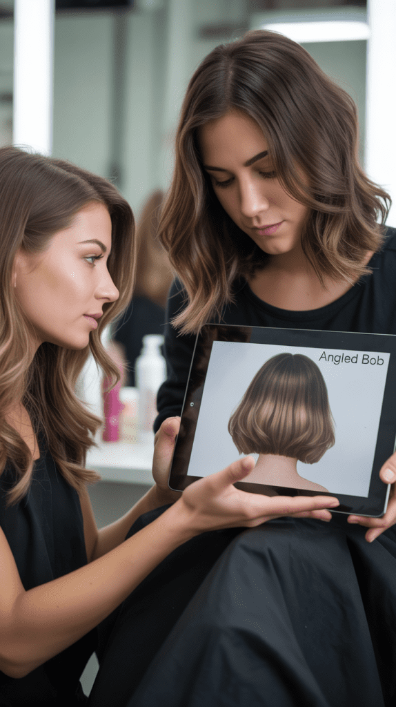 Custom Angled Bob for Individual Waves