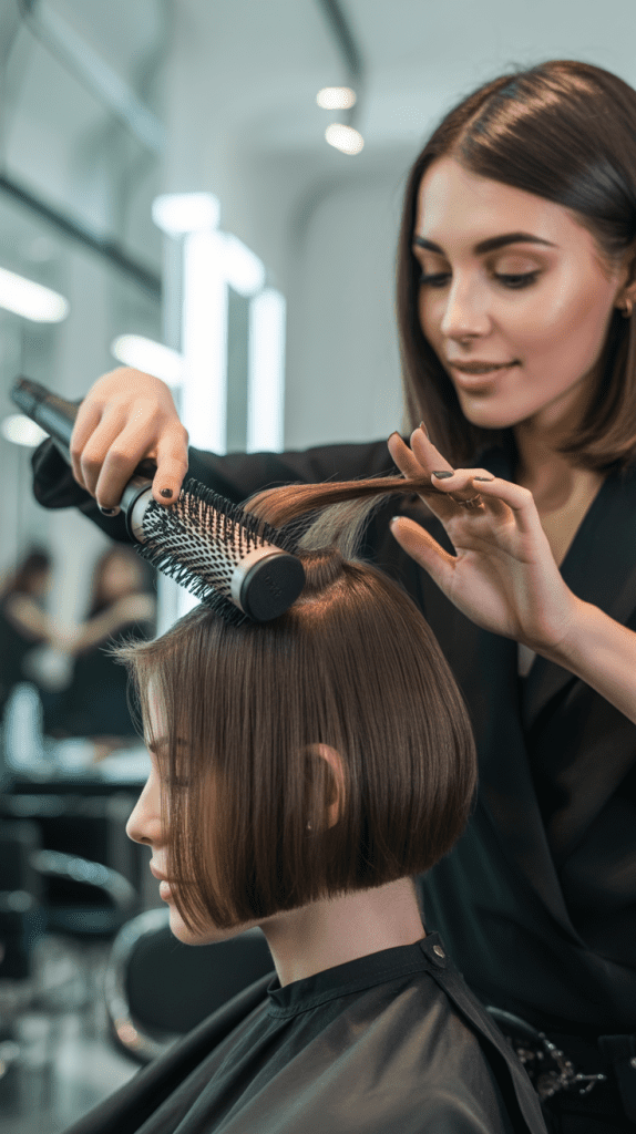  Blunt Bob Styling with Round Brush Technique