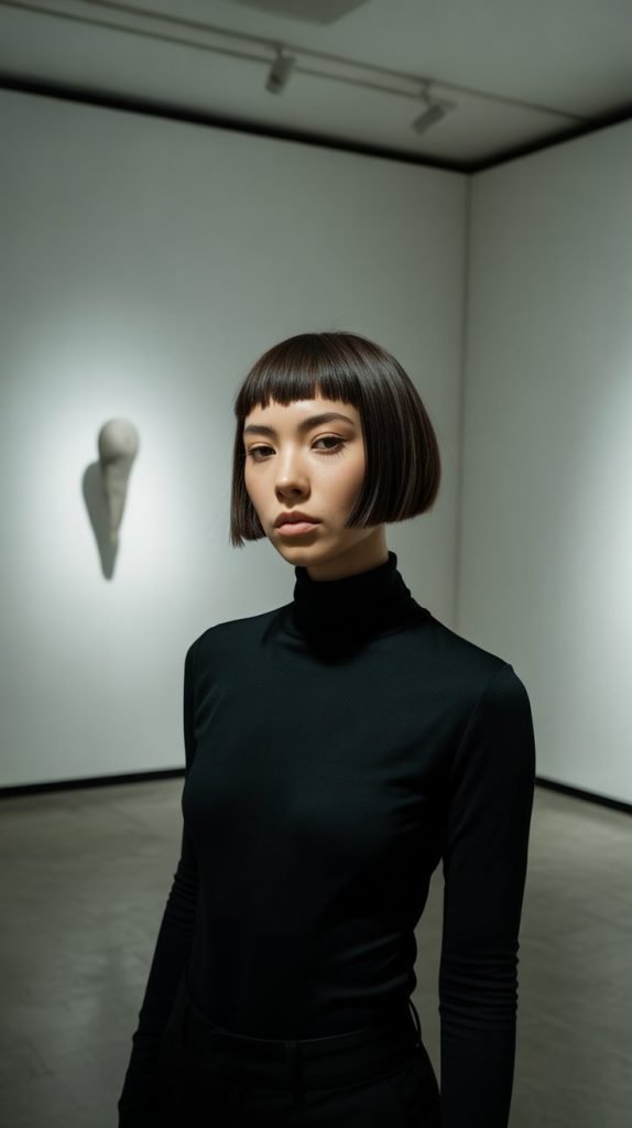 Disconnected Bob with Bold Fringe