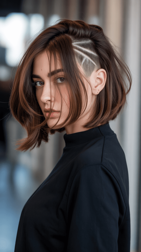 Layered French Bob with Undercut