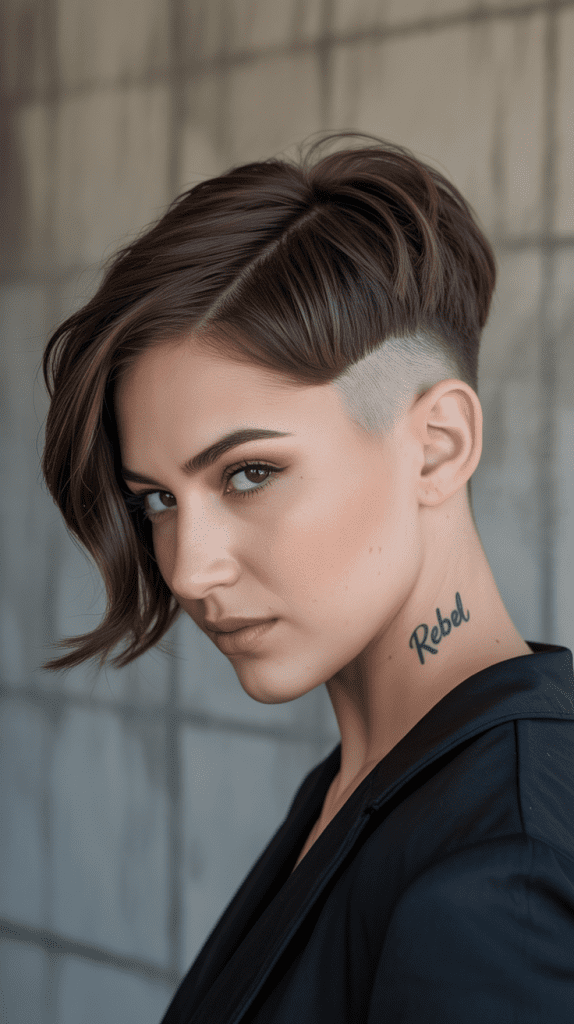 Textured Pixie-Bob with Gradual Undercut Fade