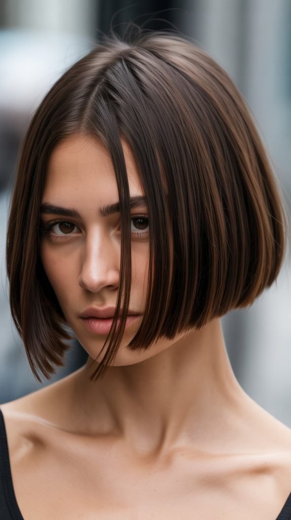 6. Precision Blunt Bob with Density Management