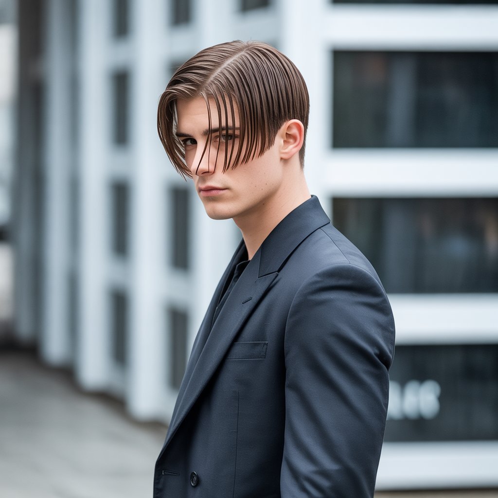 Jellyfish Cut with Side Part