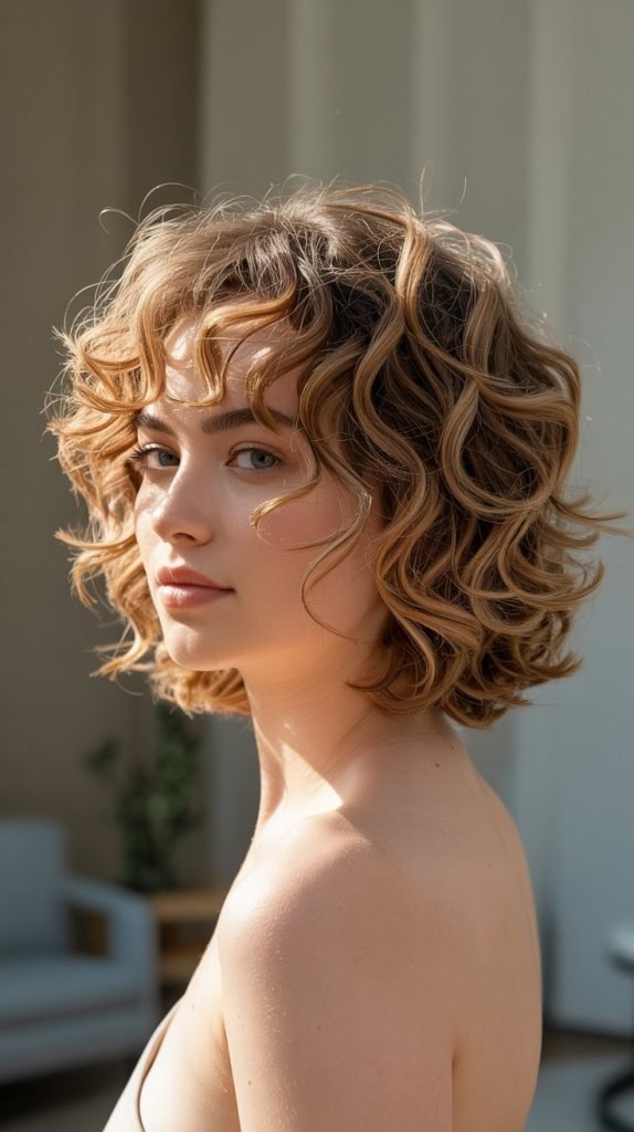 Curly Jellyfish Cut with Natural Texture