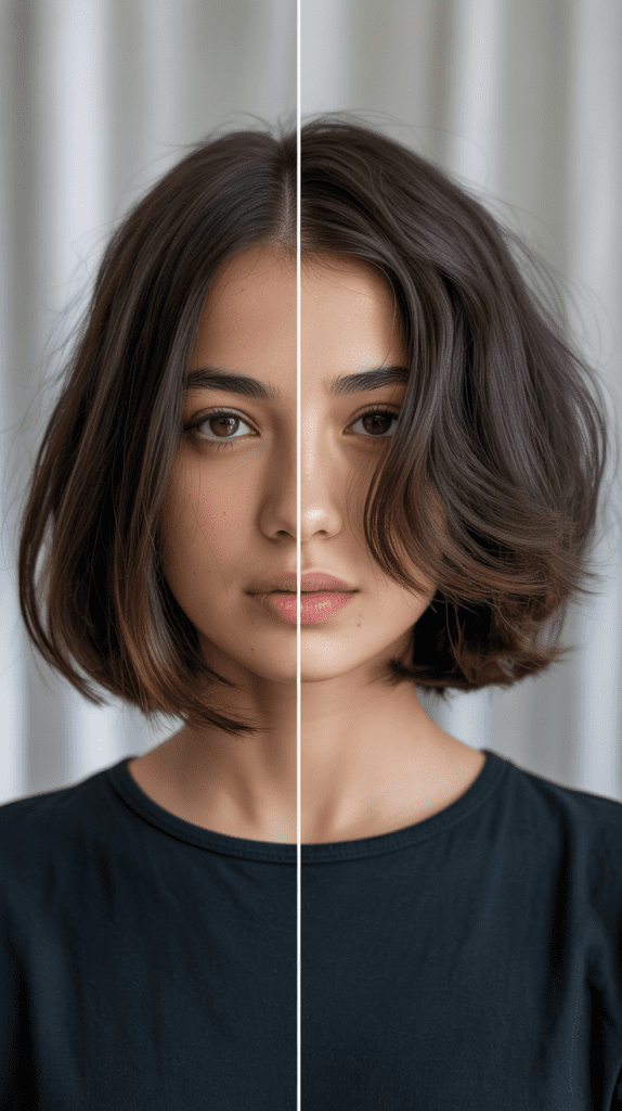 Layered French Bob for Fine Hair