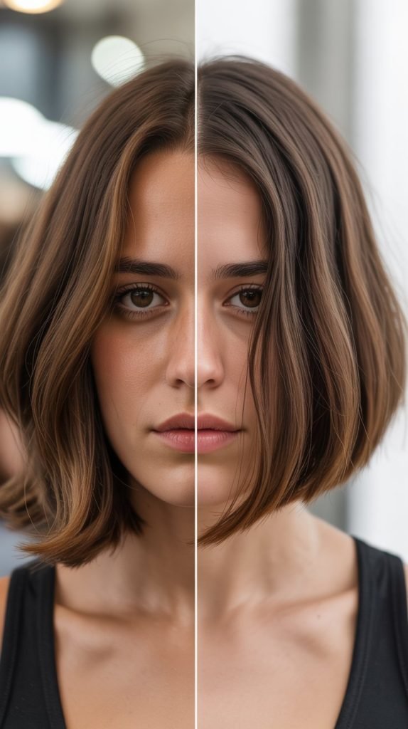 Layered Blunt Bob with Customized Movement Patterns