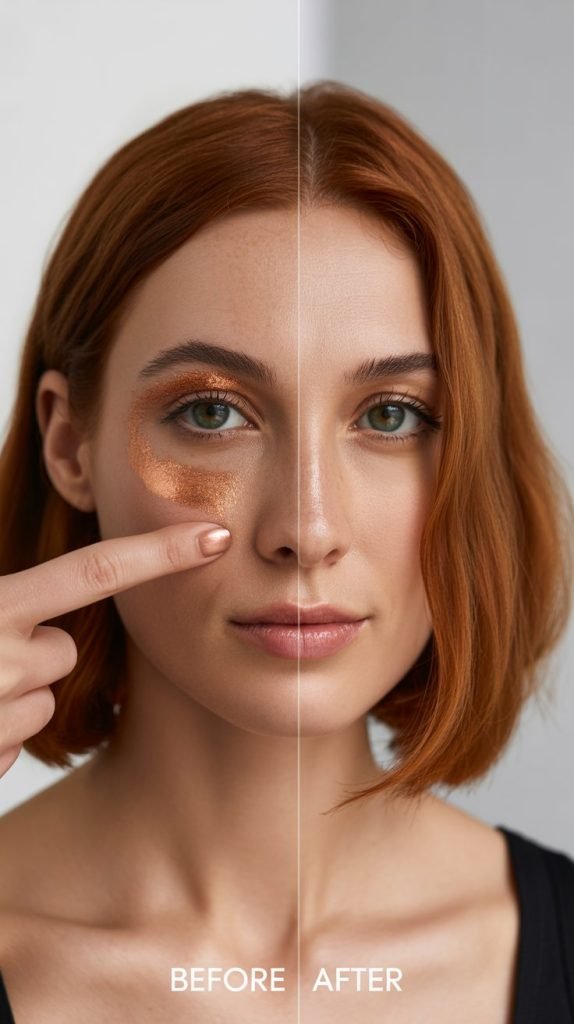 Copper Accent Placement for Face Shape