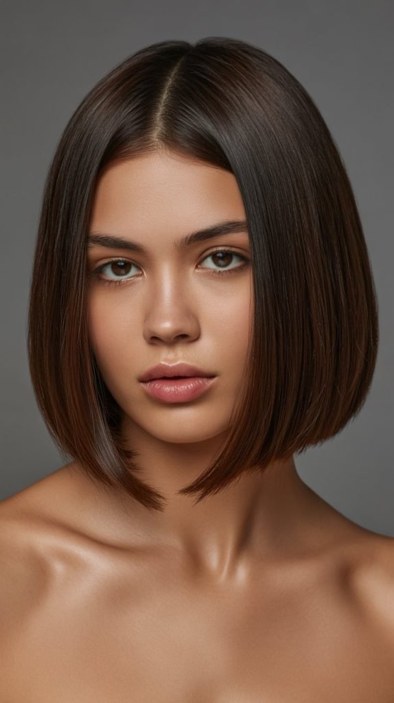 17. Pin-Straight Chin Bob