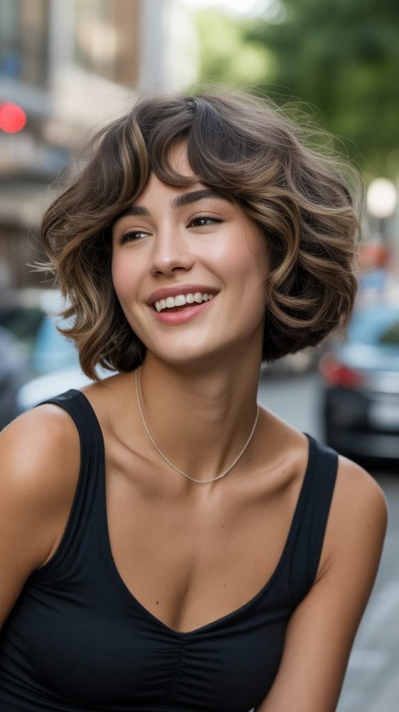 22. Fluffy Bob with Contrast Undercut
