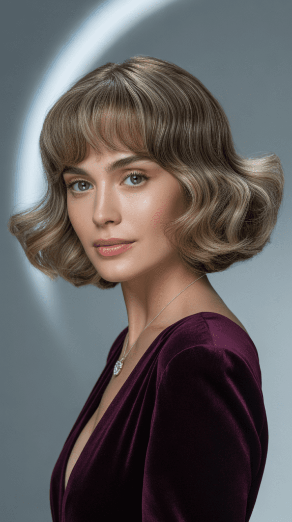 Voluminous Shag Bob with Soft Fringe