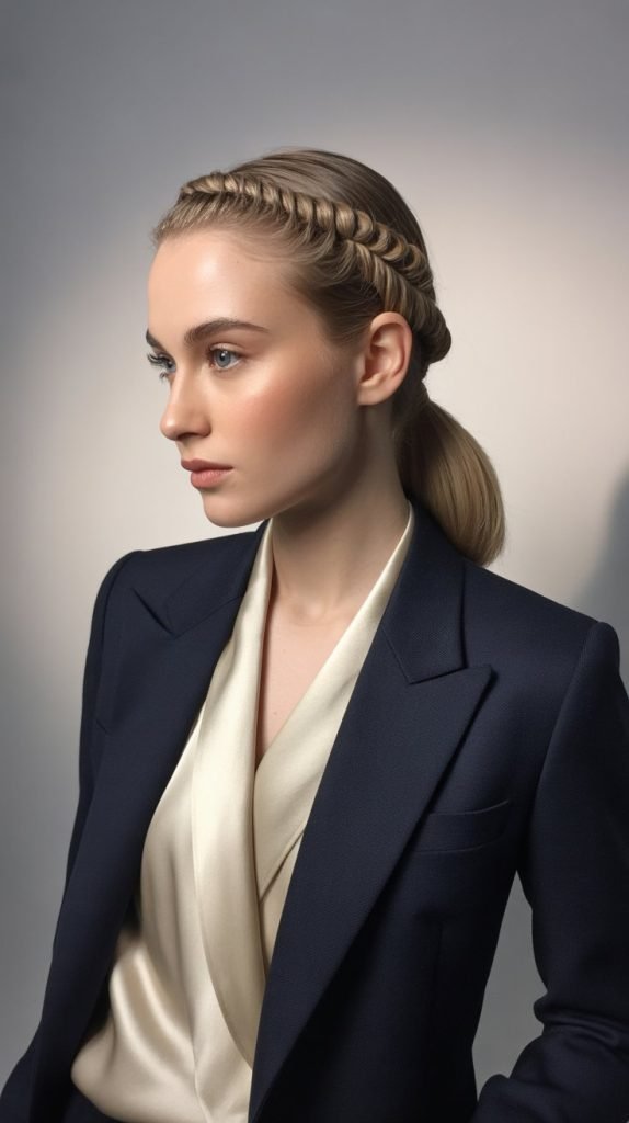 Twisted Crown with Low Ponytail