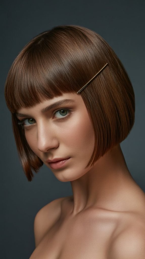 Sleek Bob with Long Fringe
