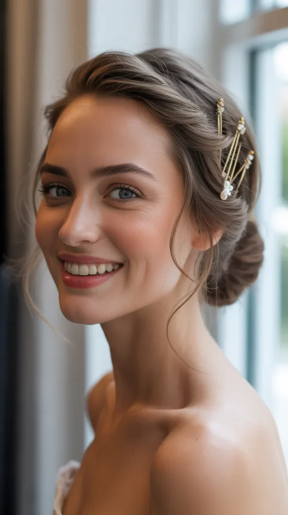  French Twist with Decorative Pins