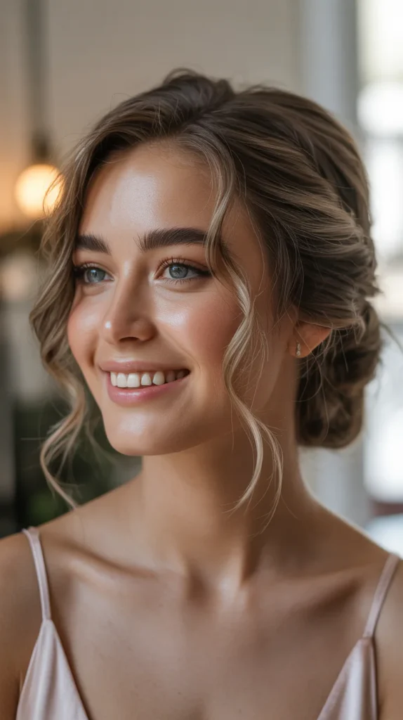 Romantic Side-Swept Updo