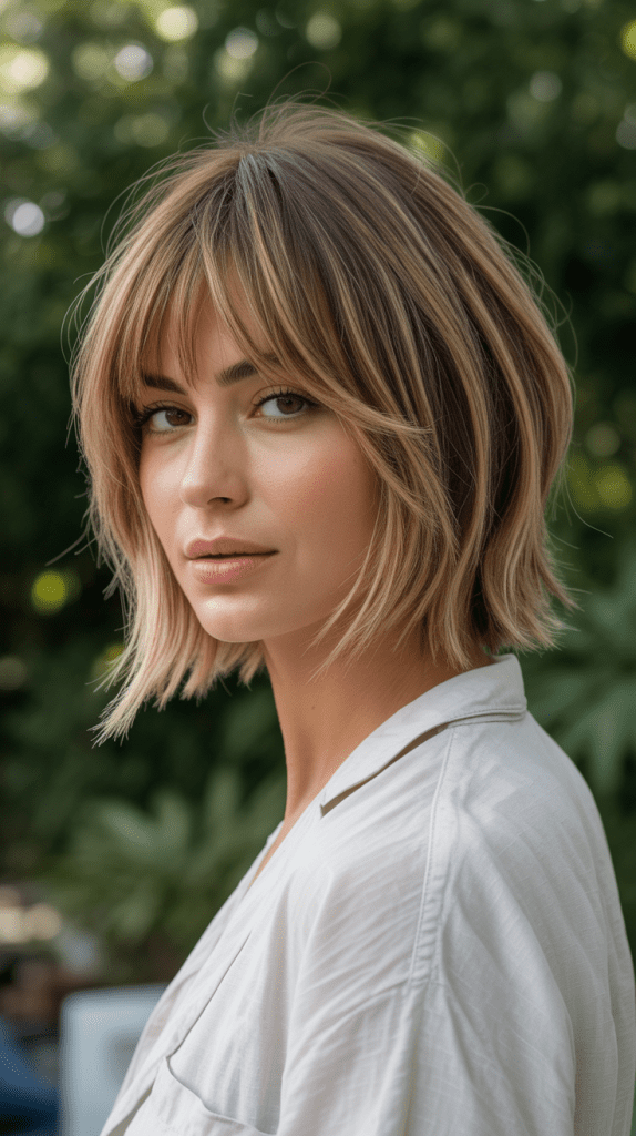  Graduated Shag Bob with Piecey Bangs