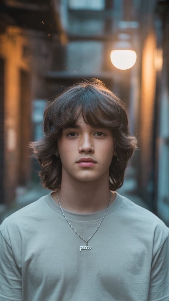 Wavy Curtain Bangs Style