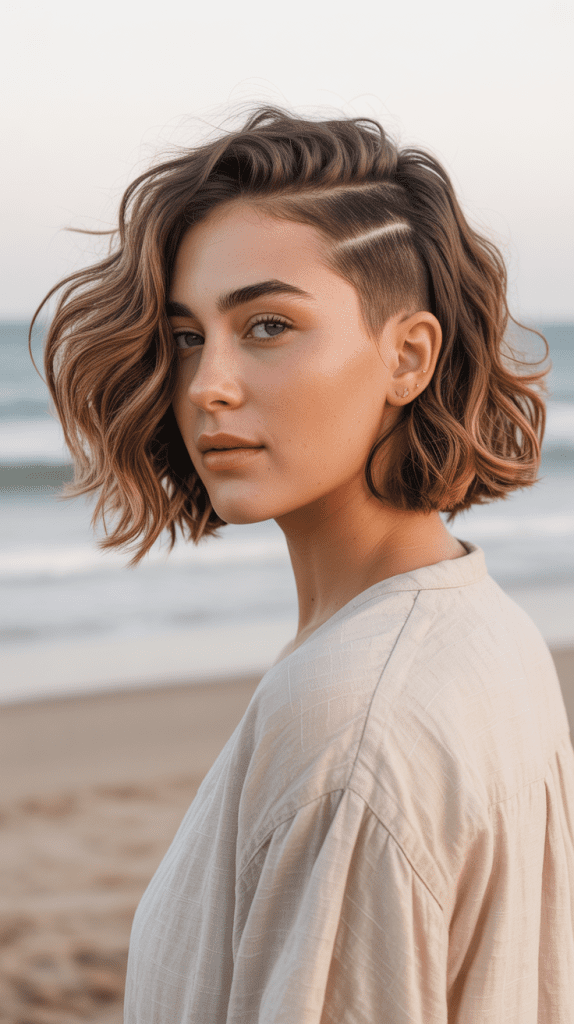 Wavy Bob with Disconnected Undercut
