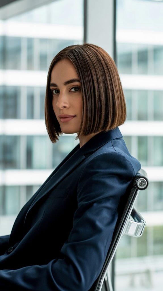 1. Classic Straight Neck-Length Bob