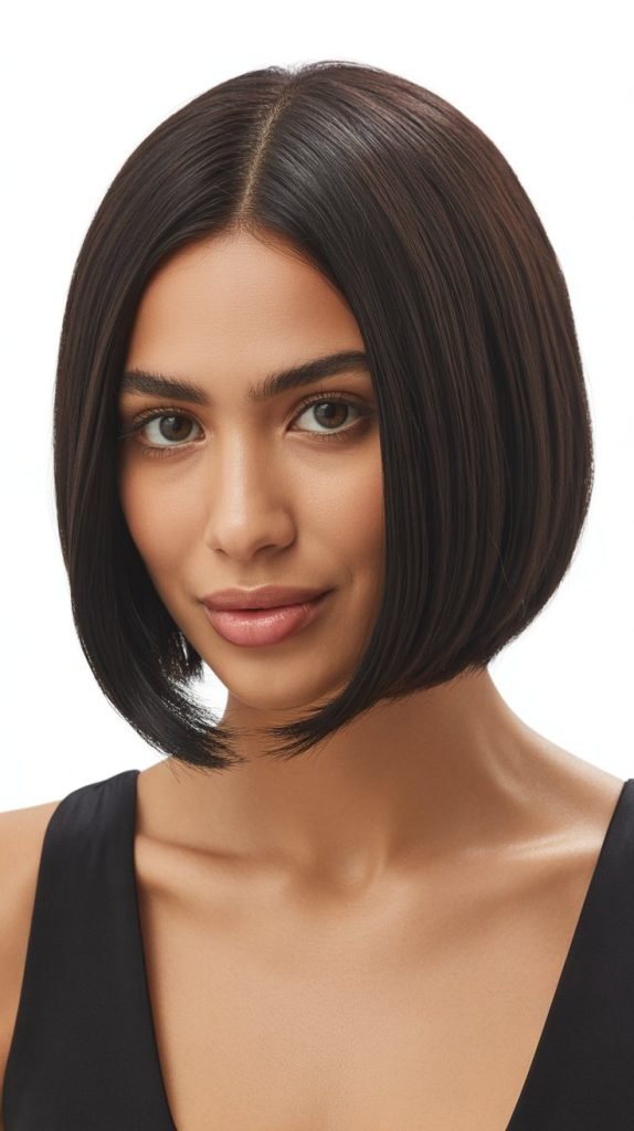  Sleek Center-Parted Bob