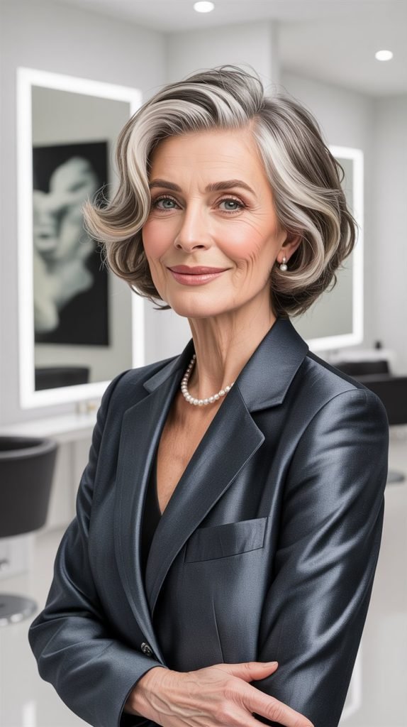 Layered Bob with Volume at the Crown