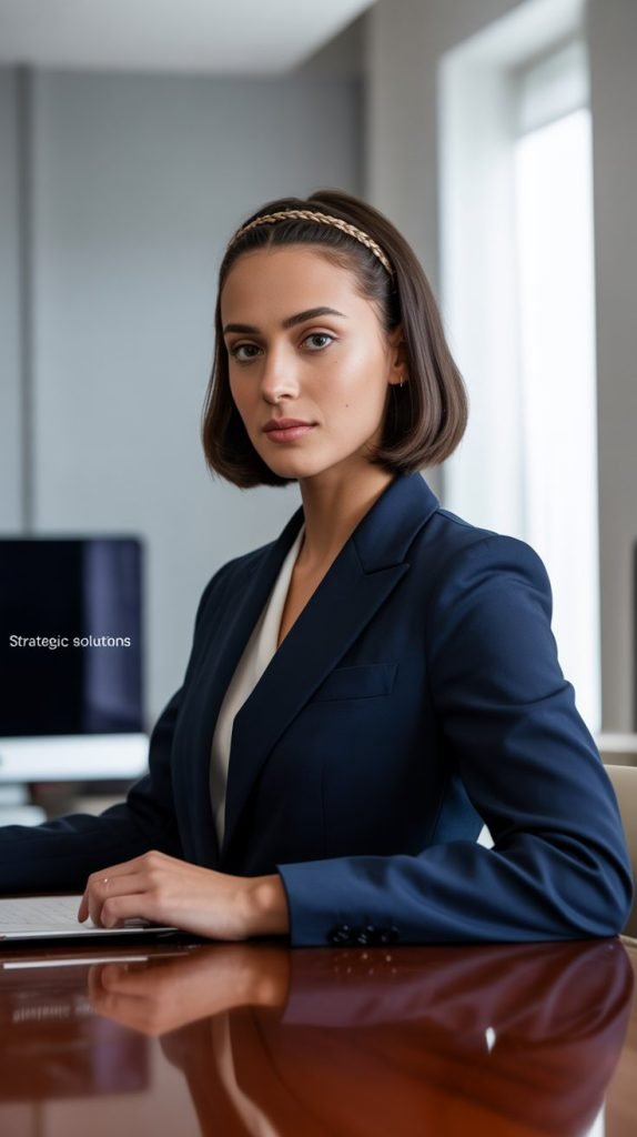 French Braid Headband Bob