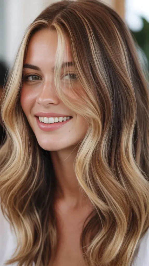 Money Piece with Color Melting Balayage