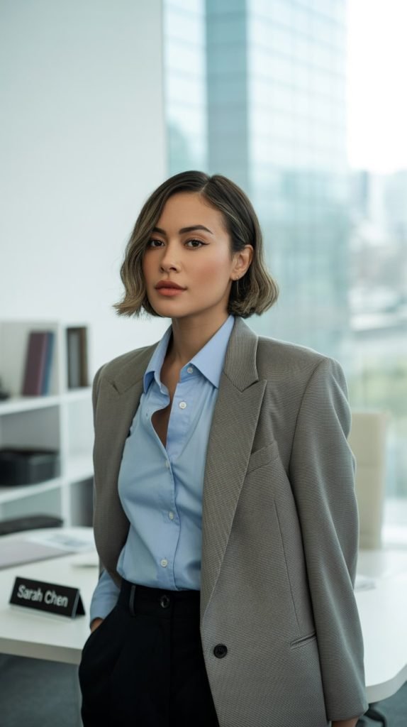  Subtle Undercut Bob for Professional Settings