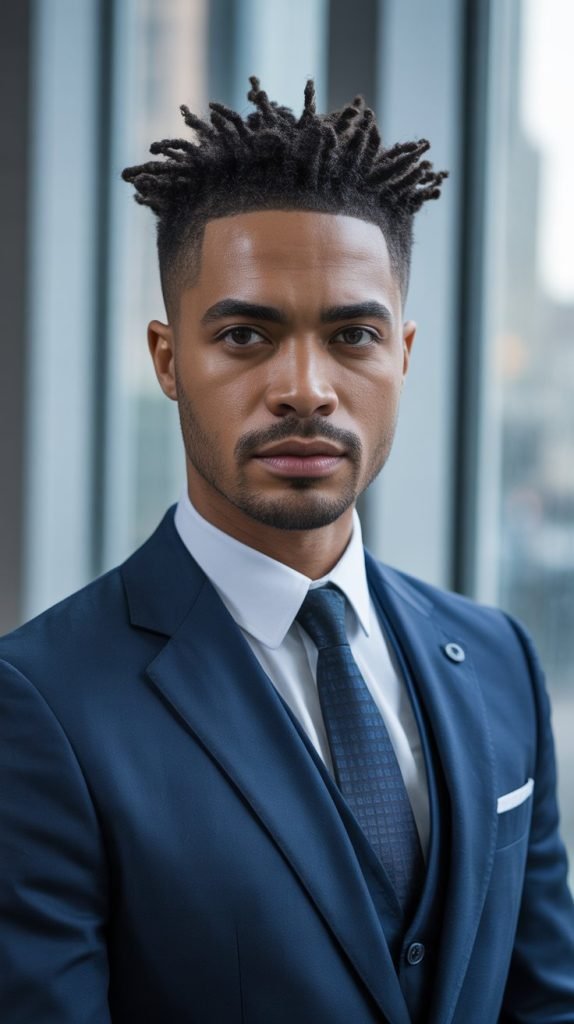 Caesar Cut with Curls