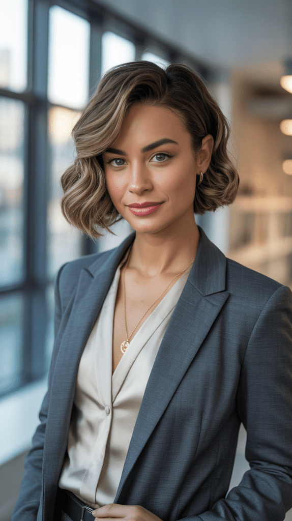 Textured Bob with Side Part