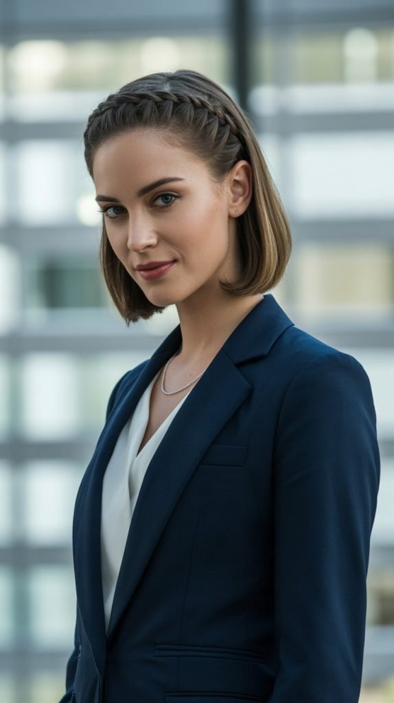  French Braid Bob Updo