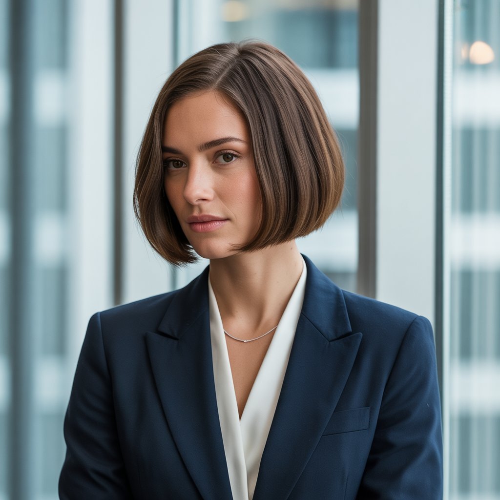 Sleek French Bob with Hidden Volume