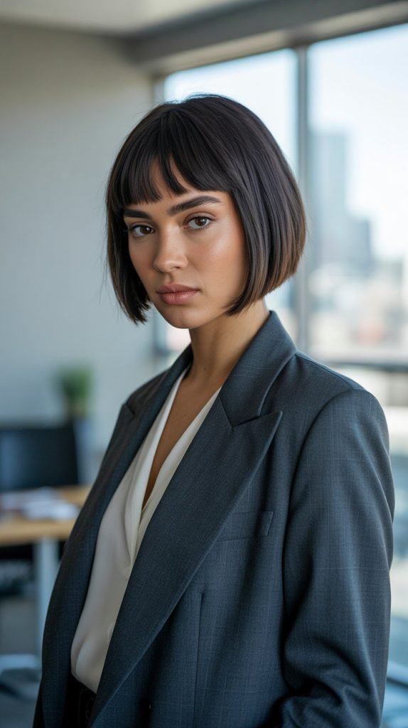 Graduated Bob with Angled Fringe