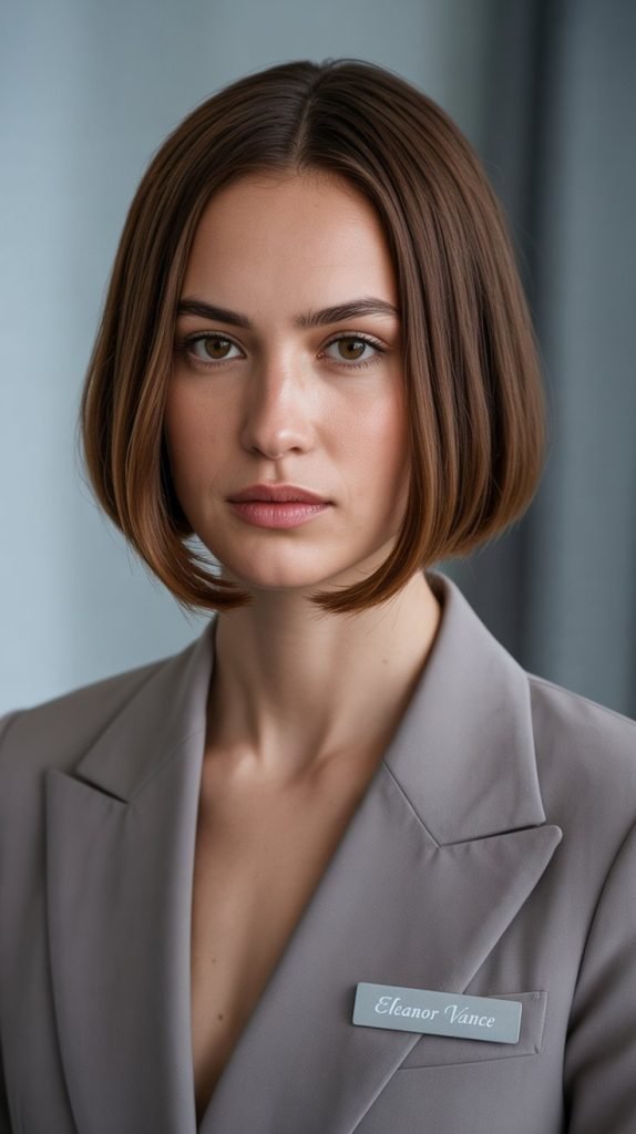 Classic Chin-Length Bob for Oval Faces