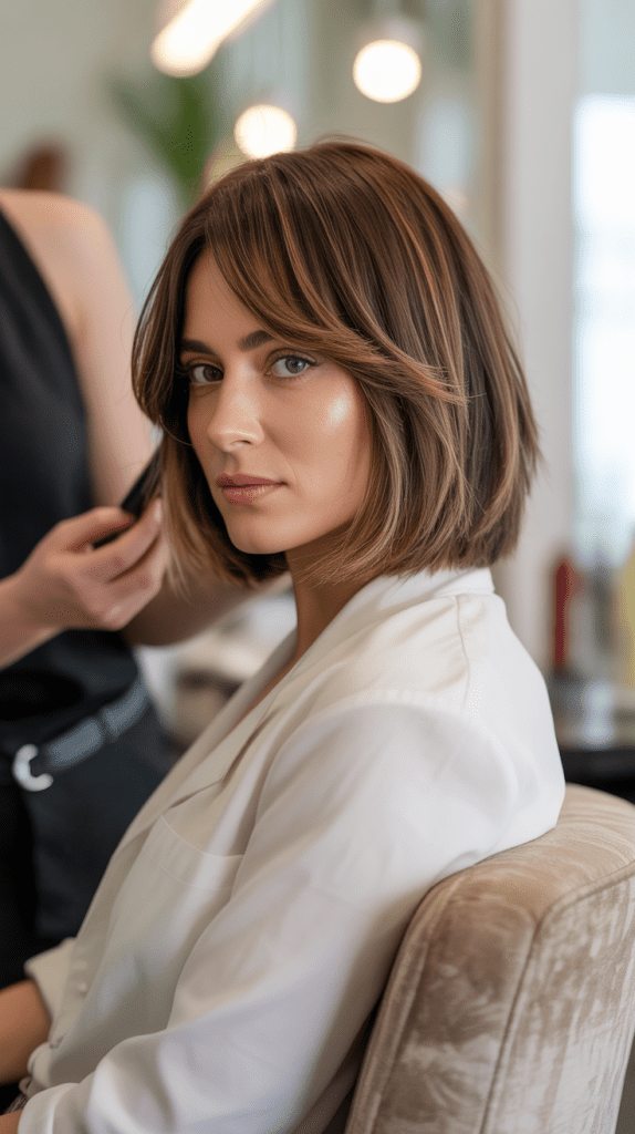 Versatile Shag Bob with Adaptable Bangs