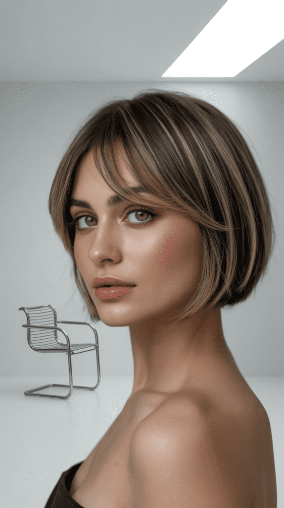 Classic Side-Swept Bob with Subtle Undercut