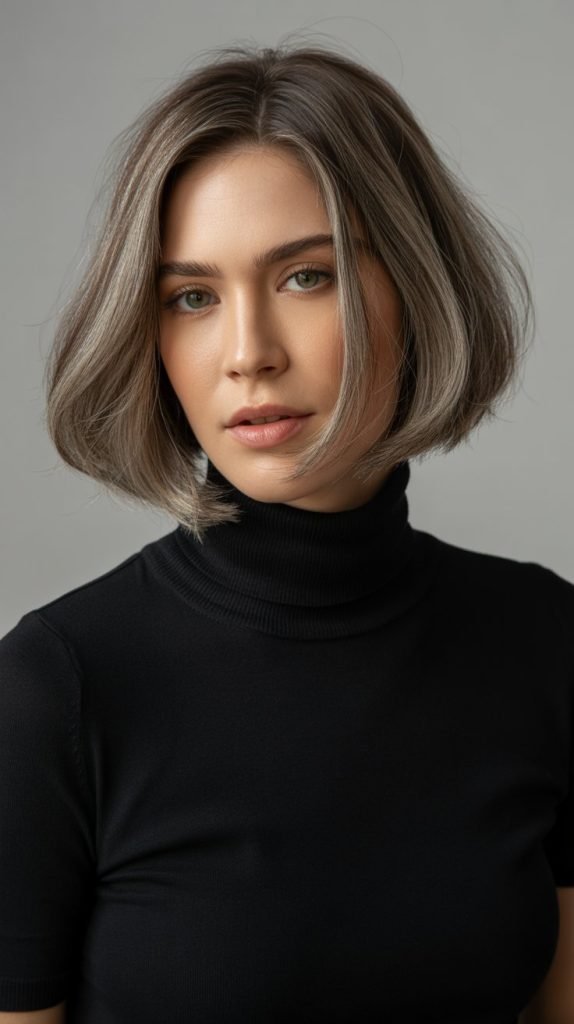 Ear-Length Bob with Face-Framing Layers
