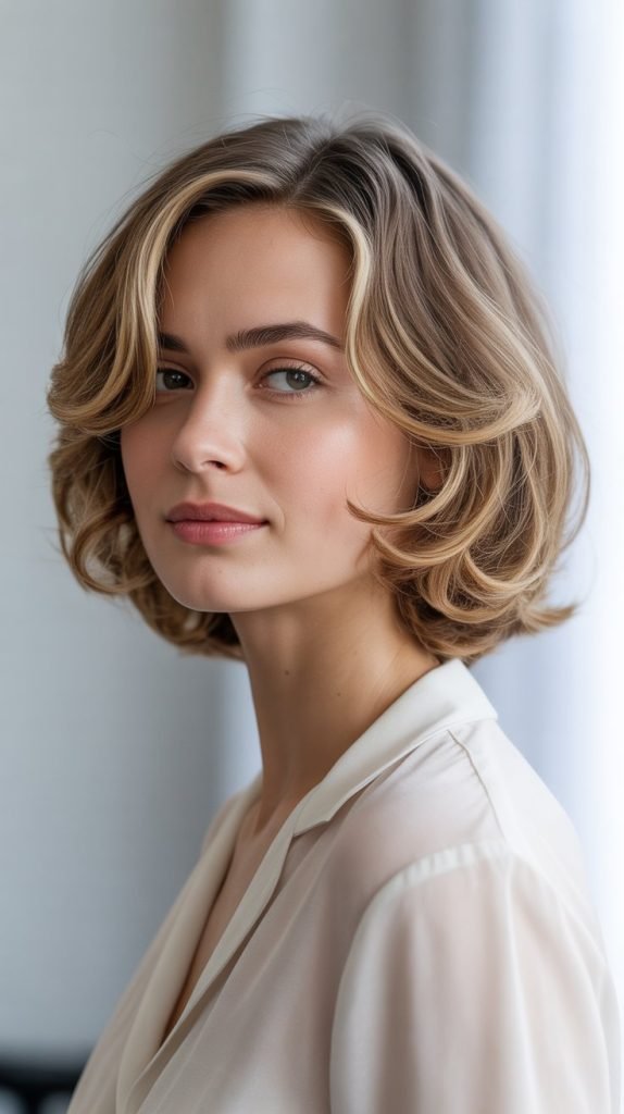 Classic Layered French Bob with Soft Waves
