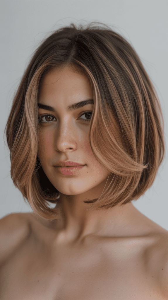 Balayage Bob with Graduated Undercut