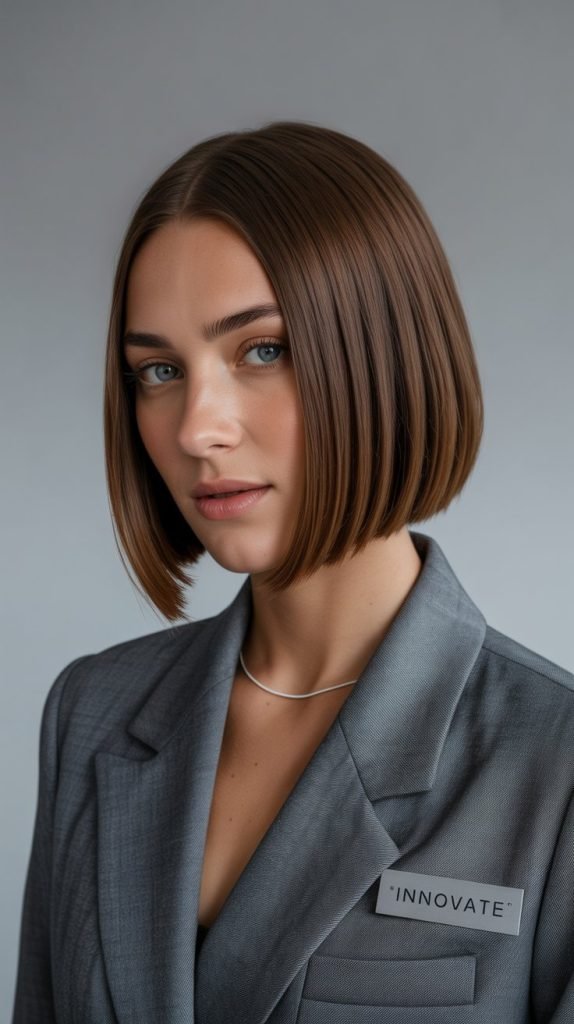 Classic Straight Ear-Length Bob