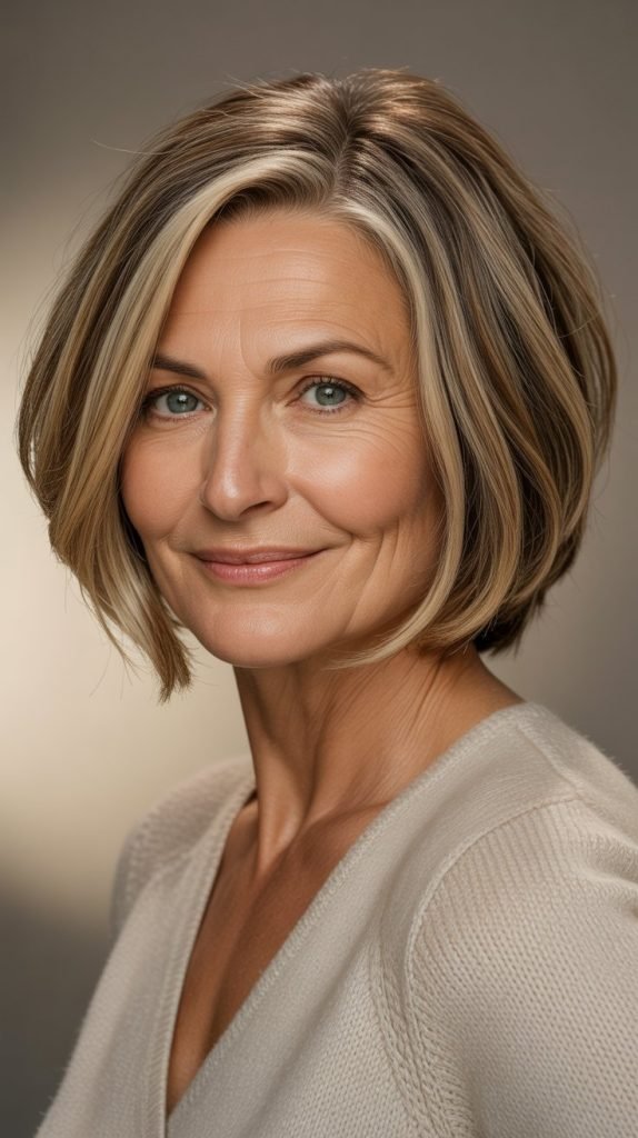 9. Bob with Subtle Face-Framing Highlights