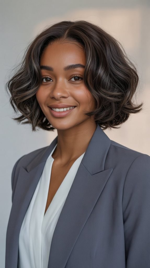 22. Textured Bob with Subtle Waves