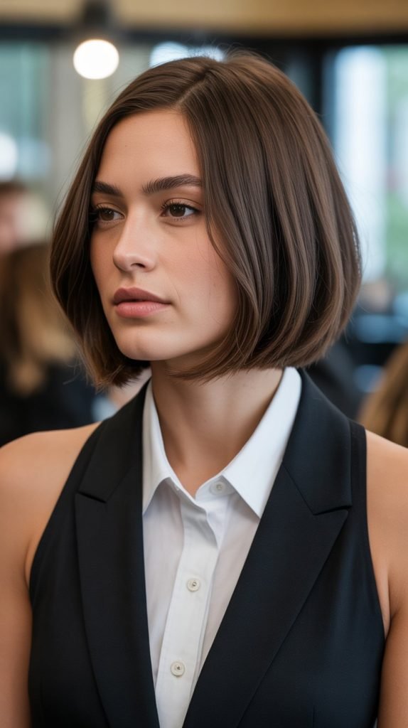 Blunt Bob with Subtle Internal Layers