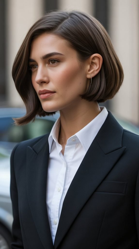 17. Polished Bob with Discrete Undercut
