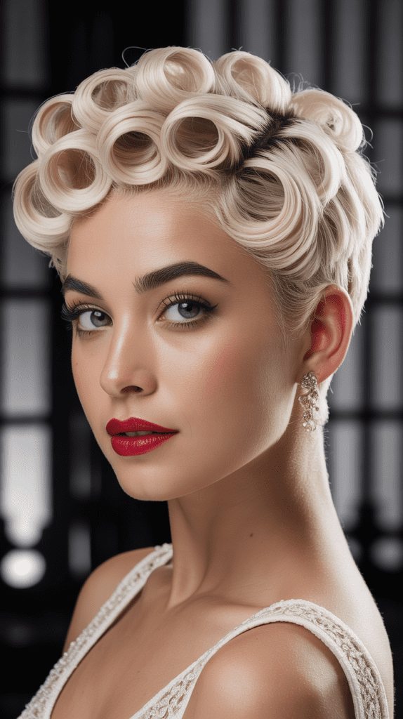 Retro Pin Curl Pixie