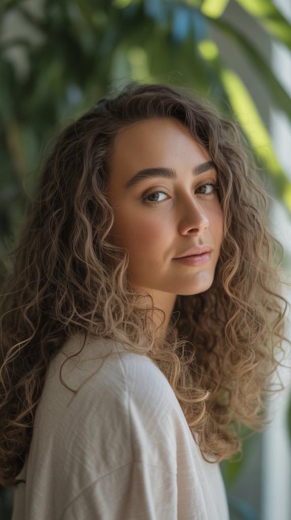 Curly Cut with Invisible Face-Framing Layers