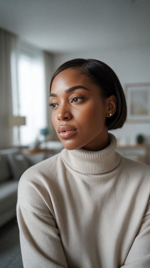 Tucked Behind Ears Style