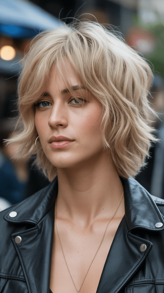 Shaggy French Bob with Dirty Blonde