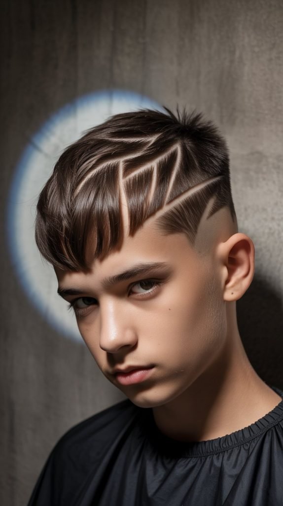 Mullet with Design Lines