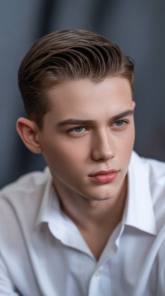 Middle Part with Sideburns