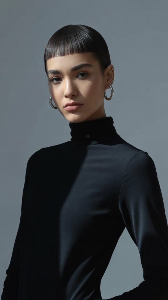 Sleek A-Line Bob with Micro Fringe